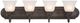 YHD Dark Brown/White 4-Light Incandescent Bathroom Vanity Lighting-2