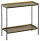 Currey & Company Boyles Antique Brass Side Table with Black Iron Frame-1
