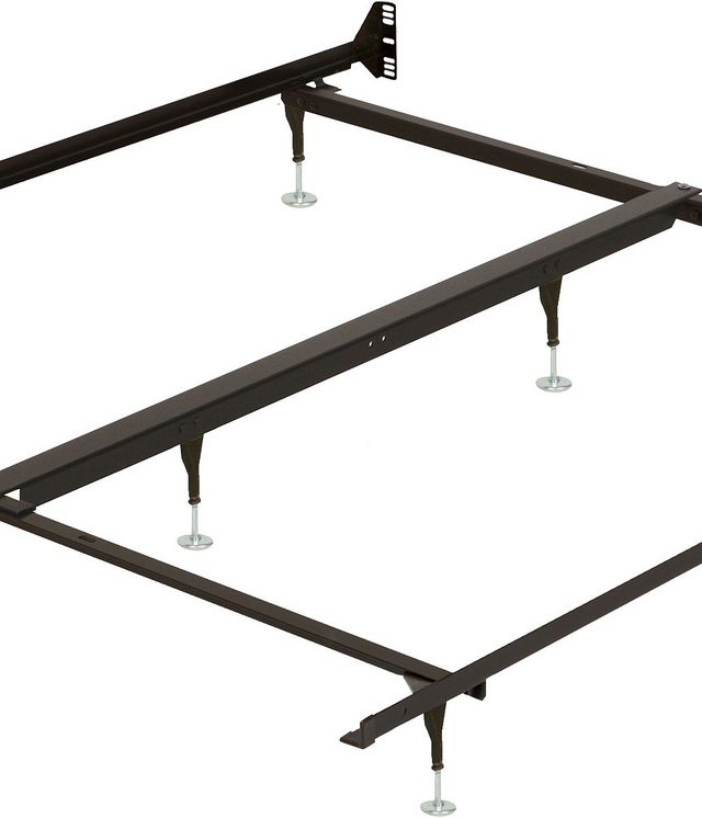 Base de lit double supérieure avec patins de Beaudoin Fortis - Noir-1
