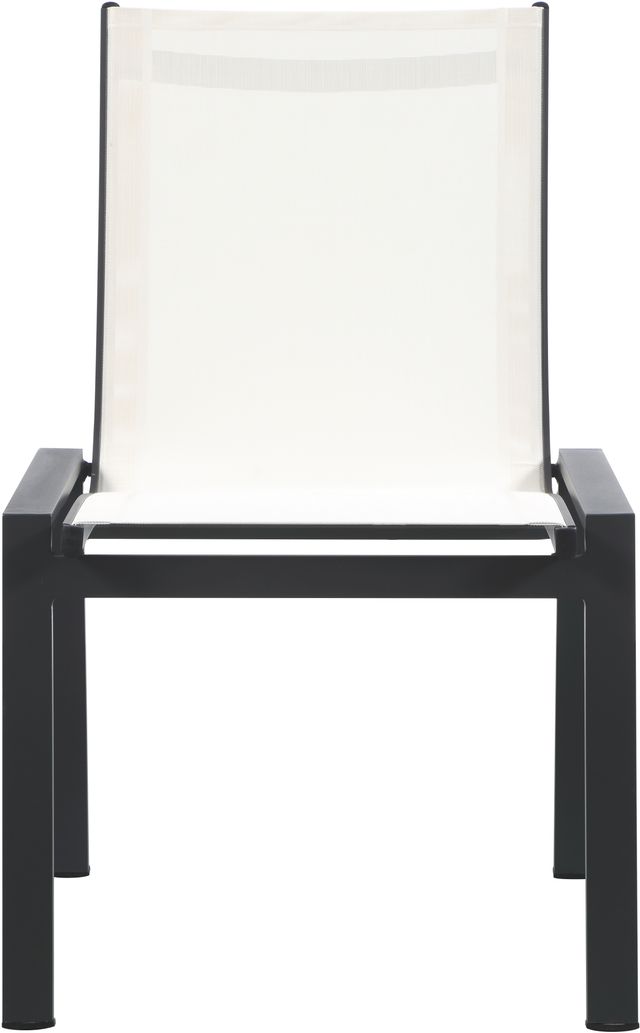 Meridian Furniture Nizuc 2-Piece White Outdoor Patio Mesh Dining Chairs-1