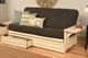 Kodiak Furniture Phoenix Linen Charcoal/Antique White Full Storage Futon with Mattress-4