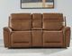 Liberty Furniture Cooper Camel Leather Triple Zero Gravity Power Reclining Loveseat with Console-2