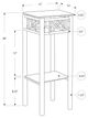 Monarch Specialties Inc. Glass Top Accent Table with Black Metal Base-3