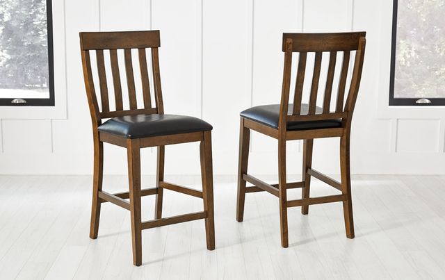 A-America® Mariposa Rustic Whiskey Slat Back Bar Stool-2