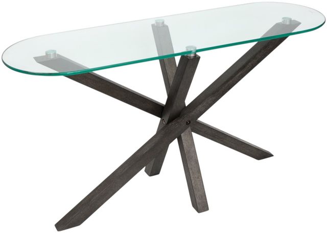 Magnussen Home® Jax Carbon Shadow Oval Sofa Table-2