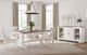 Magnussen Home® Kingston Cerused Nutmeg Trestle Dining Table with Whisper White Base-1