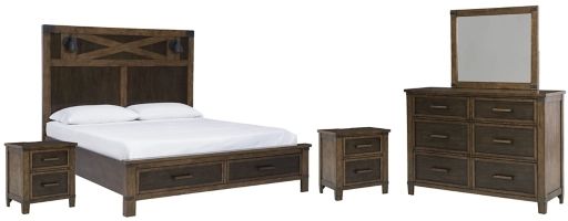 Benchcraft® Wyattfield 5-Piece Two-Tone King Storage Panel Bed Set-1