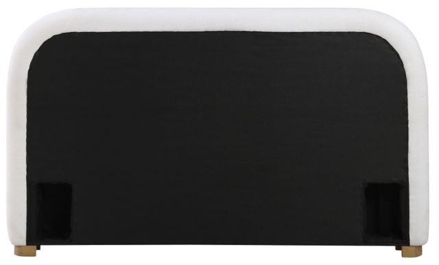 Meridian Furniture Vaughn Cream Full Chenille Fabric Upholstered Panel Bed-3