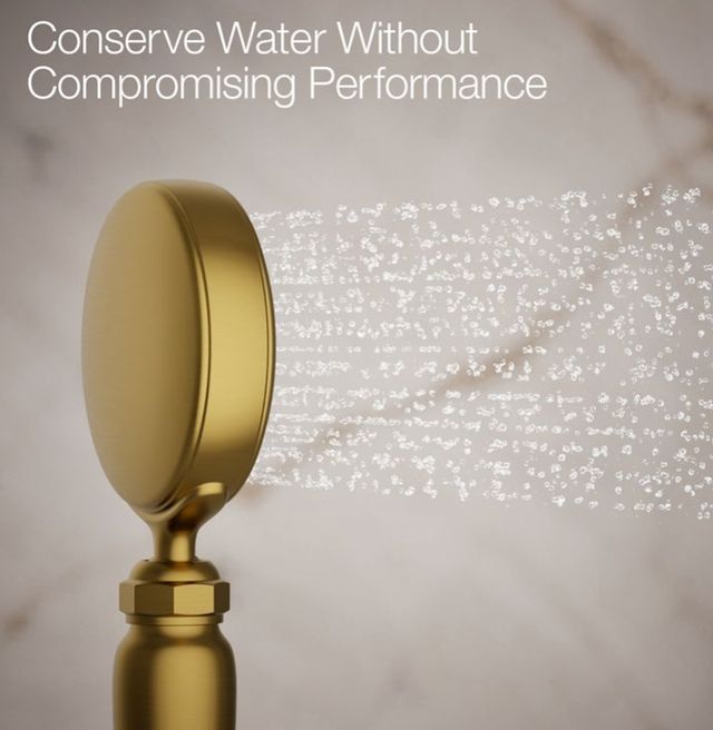 KOHLER® Artifacts® Vibrant Brushed Moderne Brass 1.75 GPM Single-Function Handshower-4