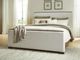 Signature Design by Ashley® Radkin Burnished Brown/Off-White Queen Upholstered Panel Bed-1