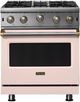 Viking® 5 Series 30" Blush Pro Style Natural Gas Range-0