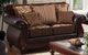 Furniture of America® Franklin Dark Brown/Tan Loveseat-0