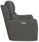Flexsteel® Carter Smoke Power Reclining Loveseat with Power Headrests and Lumbar-3