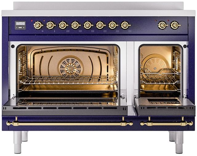 Ilve® Nostalgie II Series 48" Blue Pro Style Induction Range-1