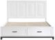 Homelegance® Garretson Metallic Gray/White California King Panel Bed with Footboard Storage-4