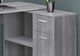 Monarch Specialties Inc. Grey 46" Computer Desk With A Storage Cabinet-3