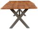 LH Home Live Edge Restore 82" Brown/Gunmetal Grey Dining Table-4