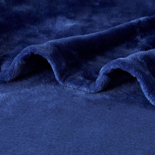 Olliix by Intelligent Design Microlight Plush Navy Throw-1