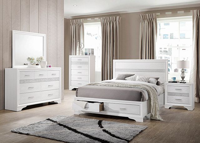 Coaster® Miranda White California King Storage Bed-2