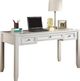Parker House® Boca 5-Piece Cottage White L-Shaped Office Desk with File Credenza and Hutch Set-1