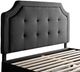 Malouf® Carlisle Charcoal King Upholstered Headboard-0