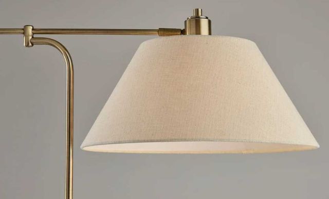 Adesso® Bryson Antique Brass Swing-Arm Floor Lamp-1