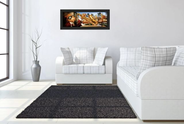 Classy Art Saxo City In Blue By Adam Perez Wall Art-2