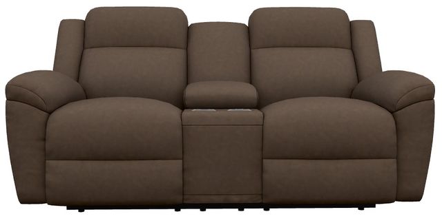 La-Z-Boy® Joel Mahogany Power Reclining Loveseat with Console, Headrest, and Lumbar-1