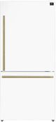 FORNO® Milano Espresso 31 in. 17.2 Cu. Ft. White Counter Depth Bottom Freezer Refrigerator-1