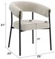 ACME Furniture Jirina 2-Piece Beige/Black Upholstered Dining Arm Chair Set-2