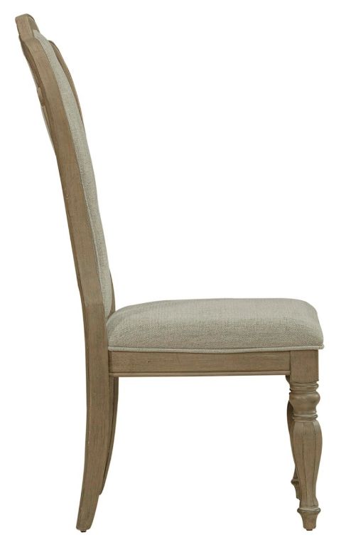 Liberty Furniture Magnolia Manor Ivory/Weathered Bisque Splat Back Upholstered Side Chair-3