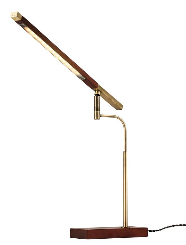 Adesso® Barrett Walnut LED Desk Lamp-0