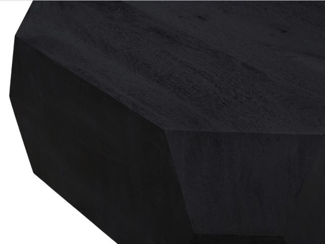 Home Trends & Design Basalt Distressed Black Coffee Table-3
