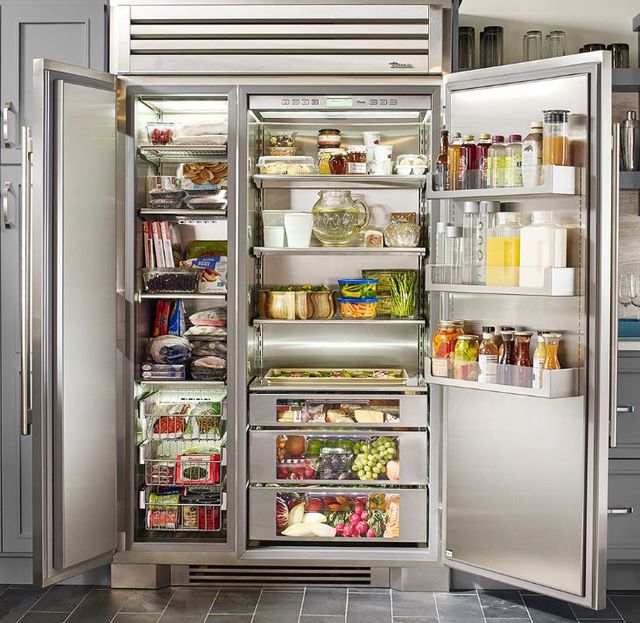 True® 48" 29.4 Cu. Ft. Stainless Steel Side-by-Side Refrigerator-1