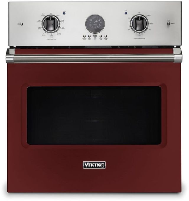 Viking® 5 Series 27" Reduction Red Professional Built In Single Electric Premiere Wall Oven-0