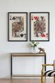 A & B Home 2-Piece Black/Red Royal Pair Wall Print Set-4