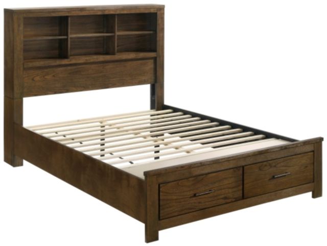 Homelegance® Sullivan Wire Brushed Oak King Storage Platform Bed-3