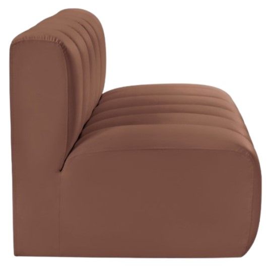Meridian Furniture Arc 2-Piece Brown Vegan Leather Sectional-2