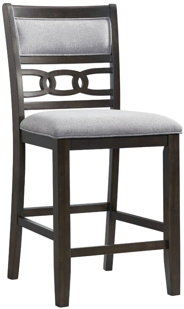 Elements International Amherst 5-Piece Gray/Walnut Counter Dining Set-2