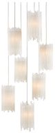 Currey & Company Escenia Natural/Painted Silver Multi-Drop Pendant Lighting-0