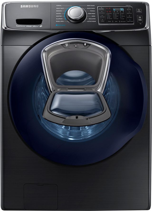 Samsung 4.5 Cu. Ft. Fingerprint Resistant Black Stainless Steel Front Load Washer-1