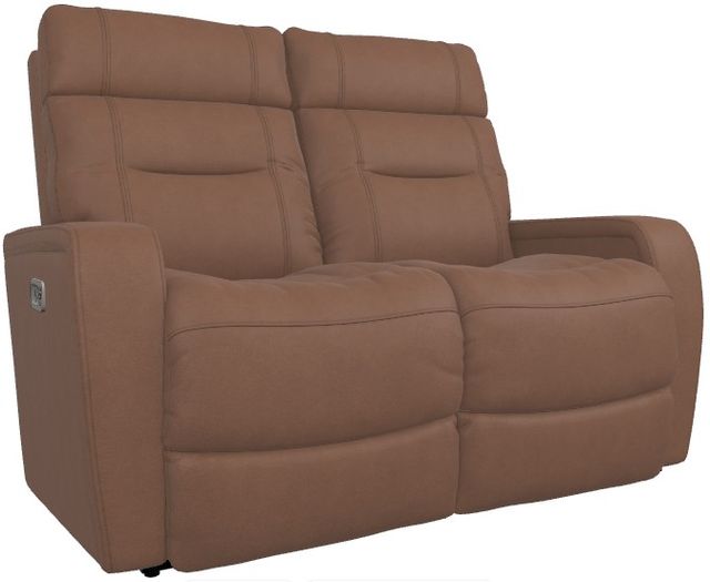 La-Z-Boy® Baron Mocha Leather Power Wall Reclining Loveseat with Headrest and Lumbar-0