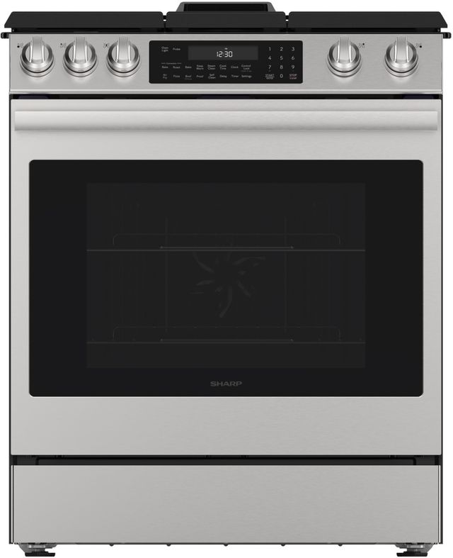 Sharp® 30” Stainless Steel Slide-In Gas Range with Convection-0