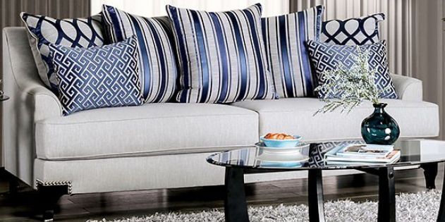 Furniture of America® Sisseton Light Gray Sofa-0