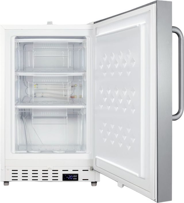 Summit® 2.47 Cu. Ft. Stainless Steel Built In Undercounter Freezer-1