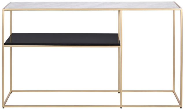 Moe's Home Collection Mies Black/Gold/White Console Table-3