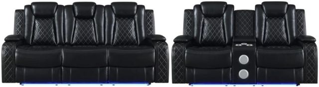 New Classic® Home Furnishings Orion II 2-Piece Black Power Reclining Living Room Seating Set-0