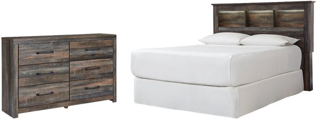 Signature Design by Ashley® Drystan 2-Piece Brown Queen/Full Bookcase Bedroom Set-0