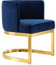 Meridian Furniture Gianna Navy/Gold Velvet Dining Chair-0