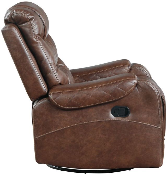 Mazin Furniture Putnam Brown Swivel Glider Reclining Chair-3